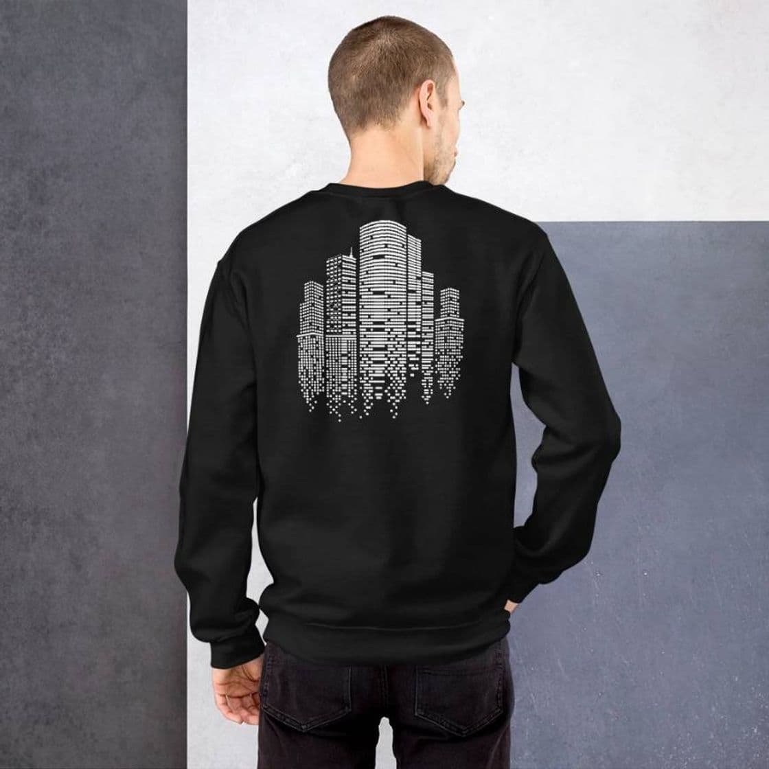 Moda Sudadera Buildings Negra