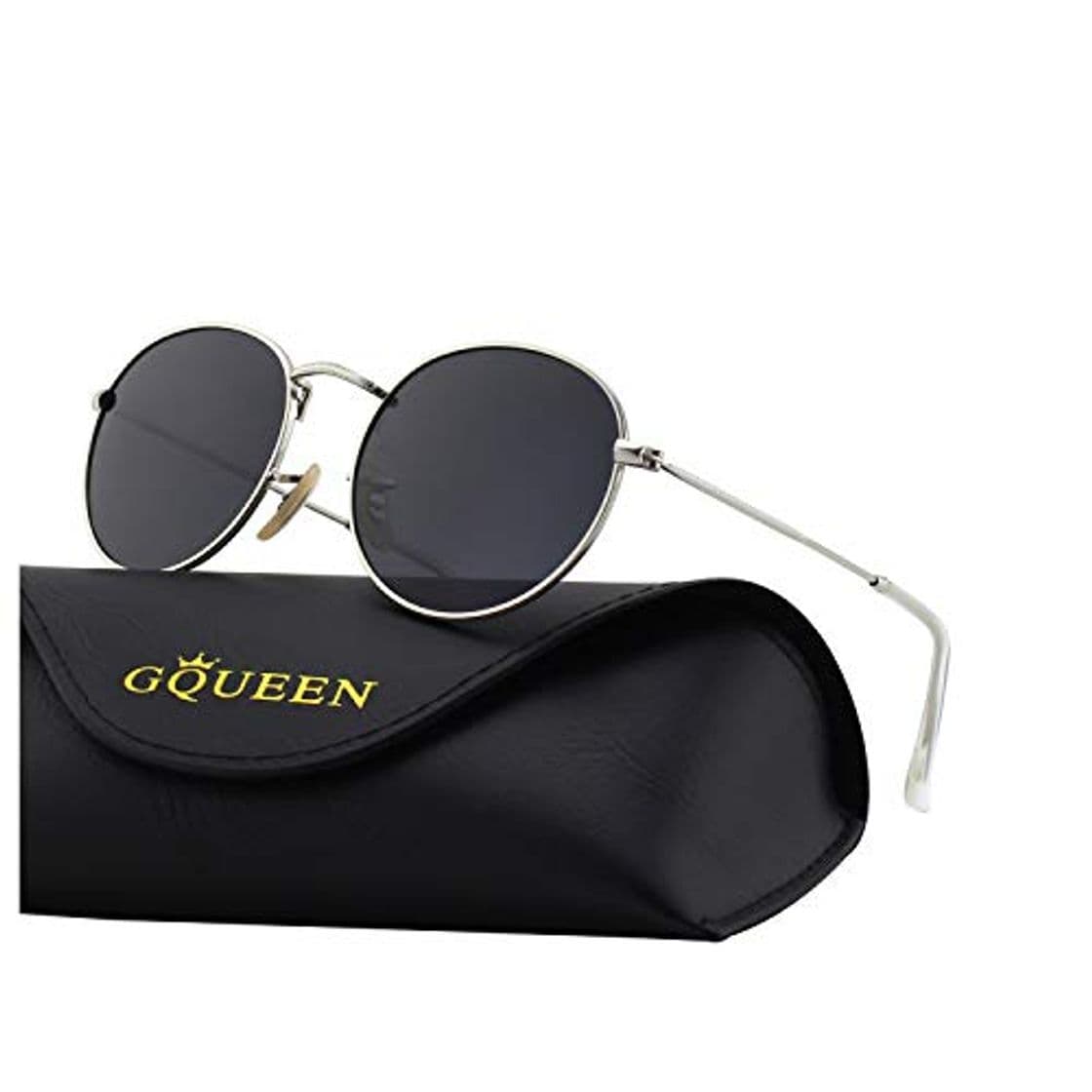 Producto GQUEEN Espejo Redondo Vintage gafas de sol polarizadas con protección UV400 MFP7