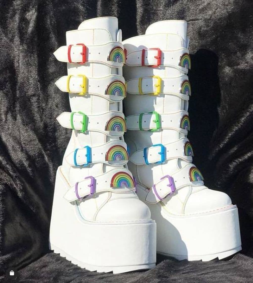 Moda Botas con arcoiris 