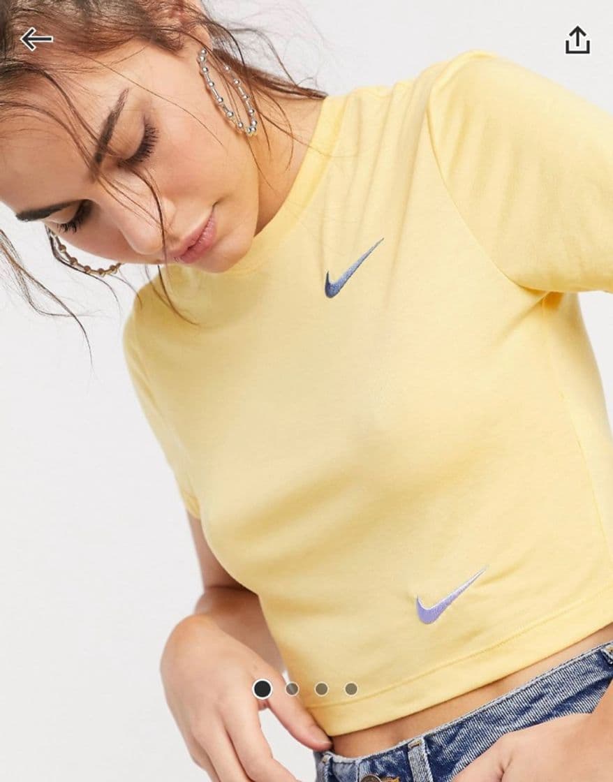 Fashion Nike double swoosh crop top