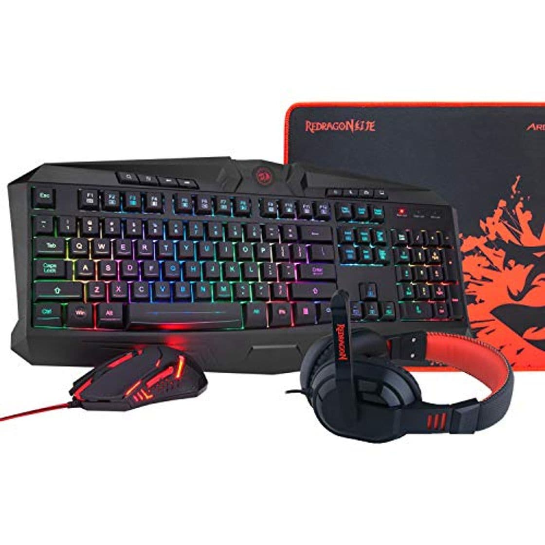 Producto Redragon S101-BA, Combo PACK Gaming, Teclado Gamer Retroiluminado RGB Distribucion España