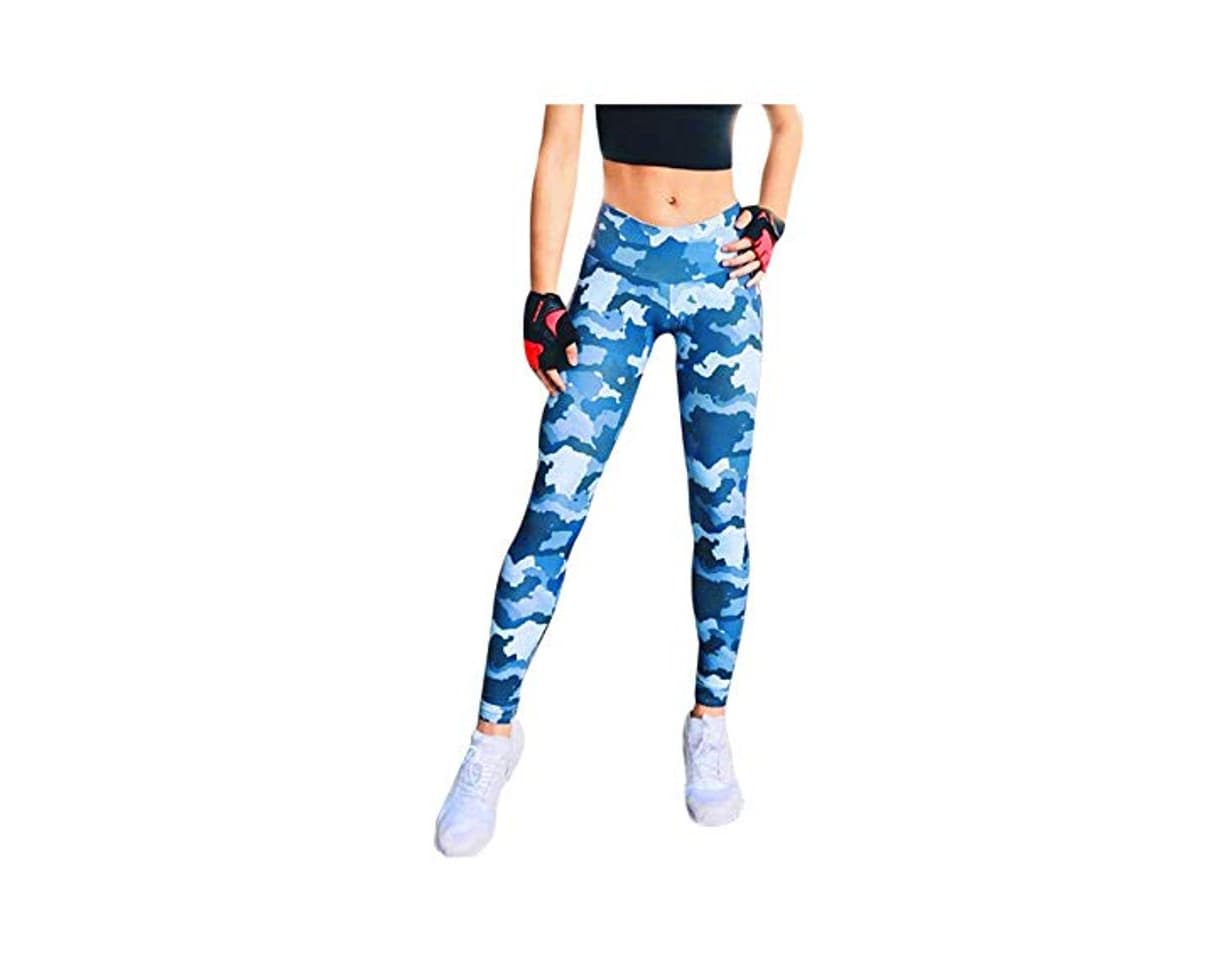 Product WUXEGHK Mujeres De Cintura Alta Deportes Gimnasio Yoga Correr Leggings De Poliéster