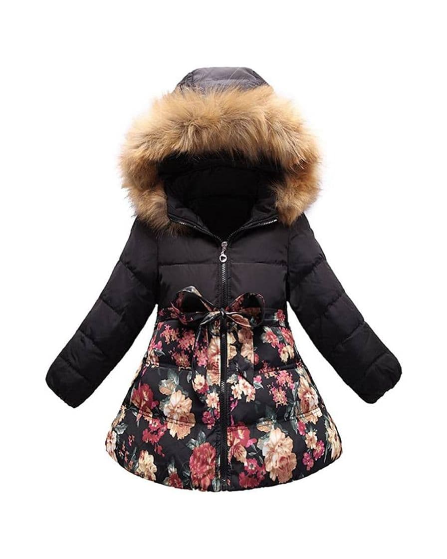 Moda Chaqueta de invierno con capucha para niña - SS&CC