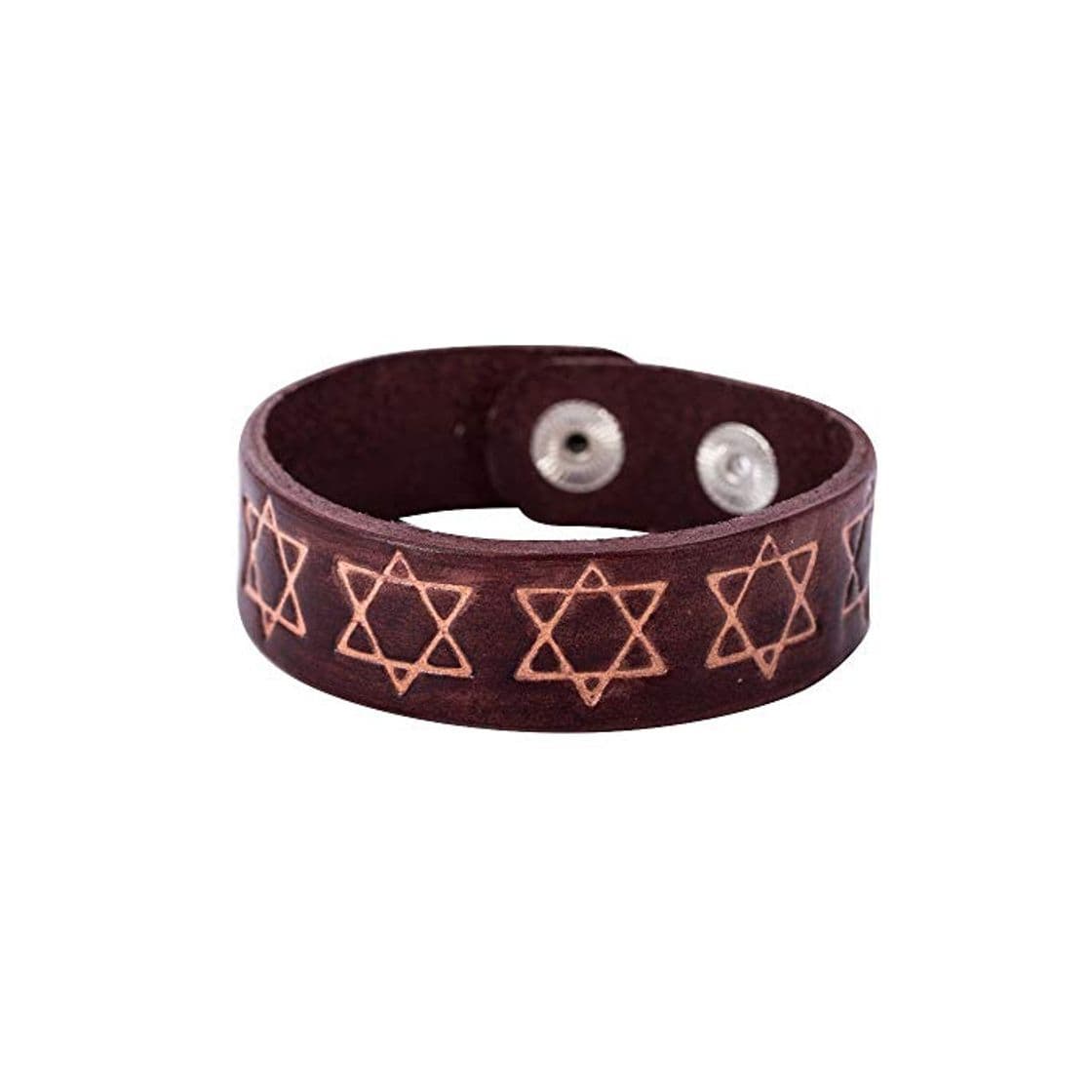 Product Nobrand Cuero Envoltura Estrella De David Pulsera Mujer Magen Cuff Pulseras Brazaletes Religiosos Snaps Joyería Pulseira Masculina