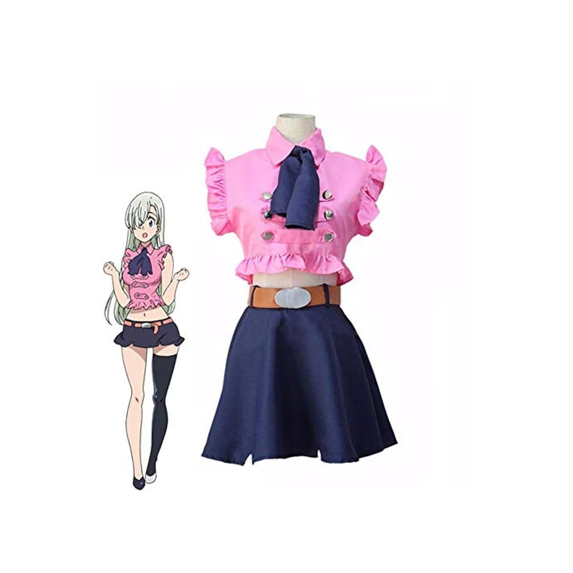 Producto CHANGL Anime japonés Seven Deadly Sins Cosplay Elizabeth Liones Cosplay Nanatsu no Taizai Cosplay Disfraz de Mujer