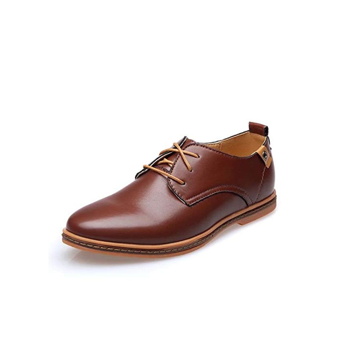 Moda HOUYAZHAN Oxford Zapatos de Cuero Zapatos de Vestir Plus Tamaño Negro Business