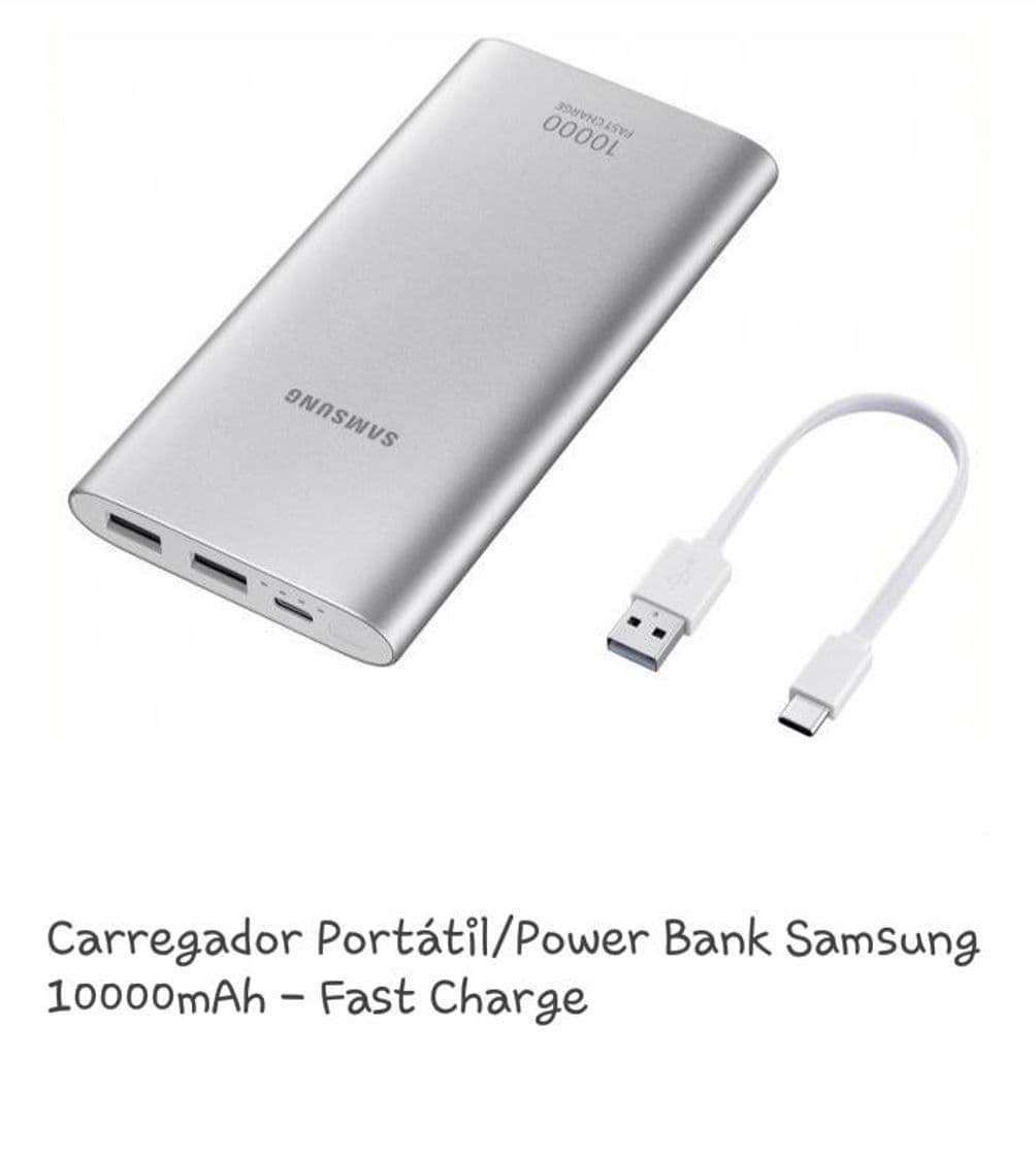 Moda Carregador Portátil/Power Bank Samsung 10k mAh - Fast Charge