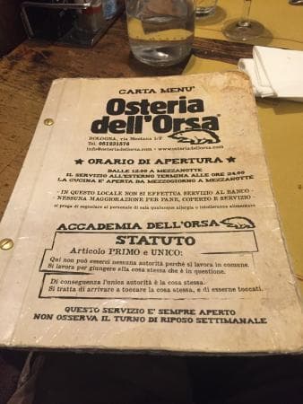 Restaurantes Osteria dell'Orsa