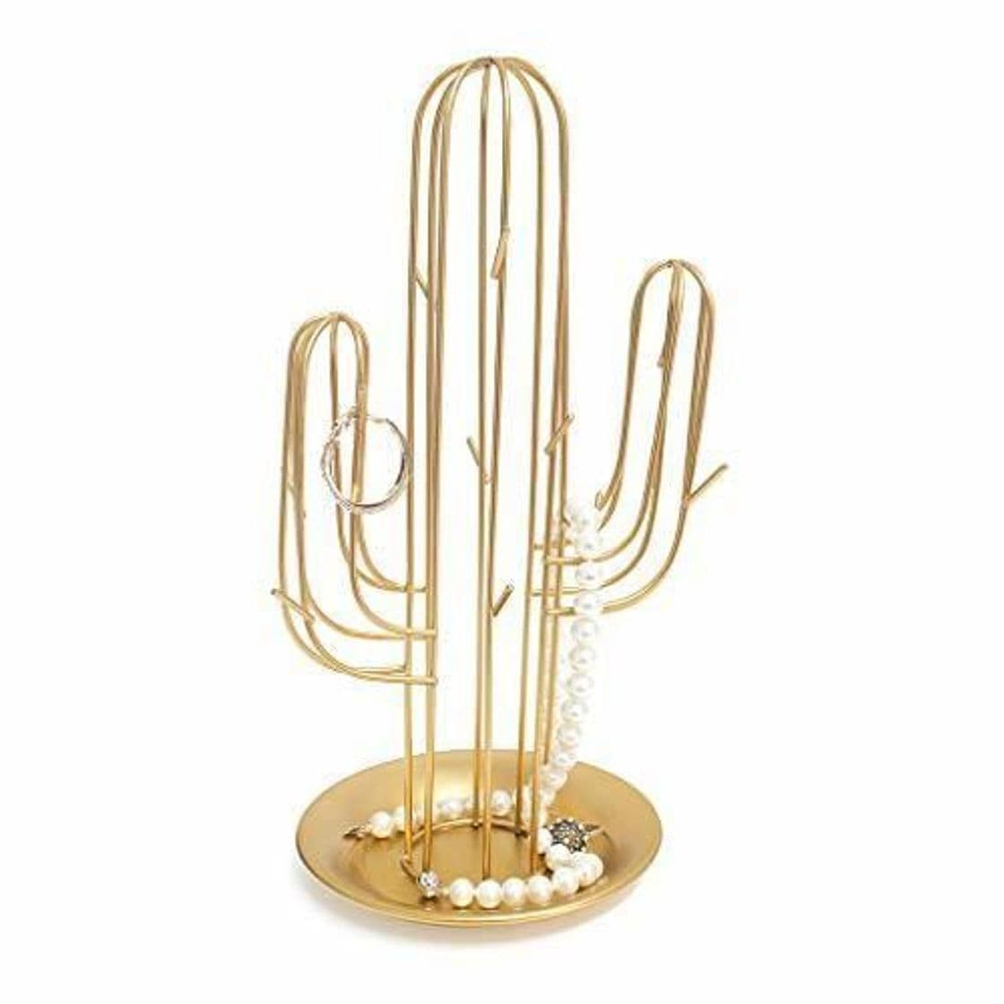 Fashion Balvi Soporte Joyas Cactus Color Dorado con Forma de Cactus Ideal para