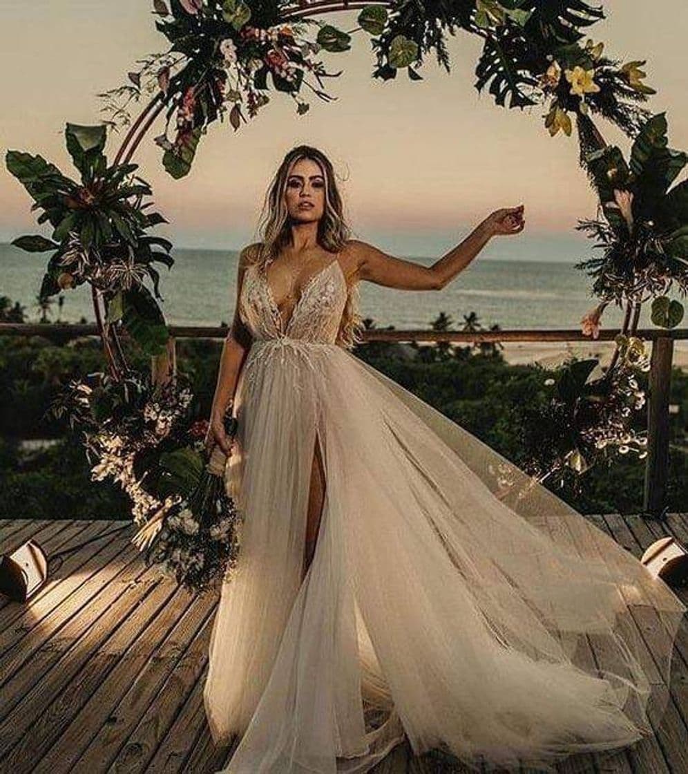 Fashion Vestido de casamento praiano 🐚