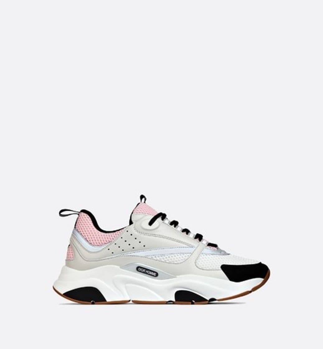 Moda B22 Sneaker Pink Technical Mesh and Gray Calfskin - Shoes - Dior