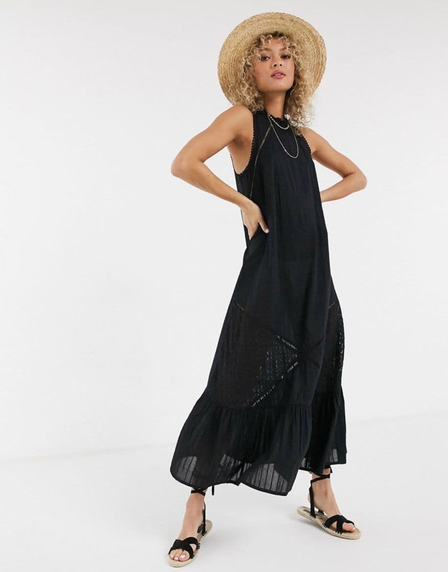 Fashion Vestido negro trapecio