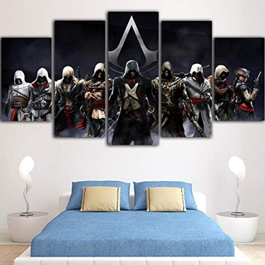 Producto 5Pieces Game Posters Assassins Creed Painting Black Canvas Art Wall Pictures For