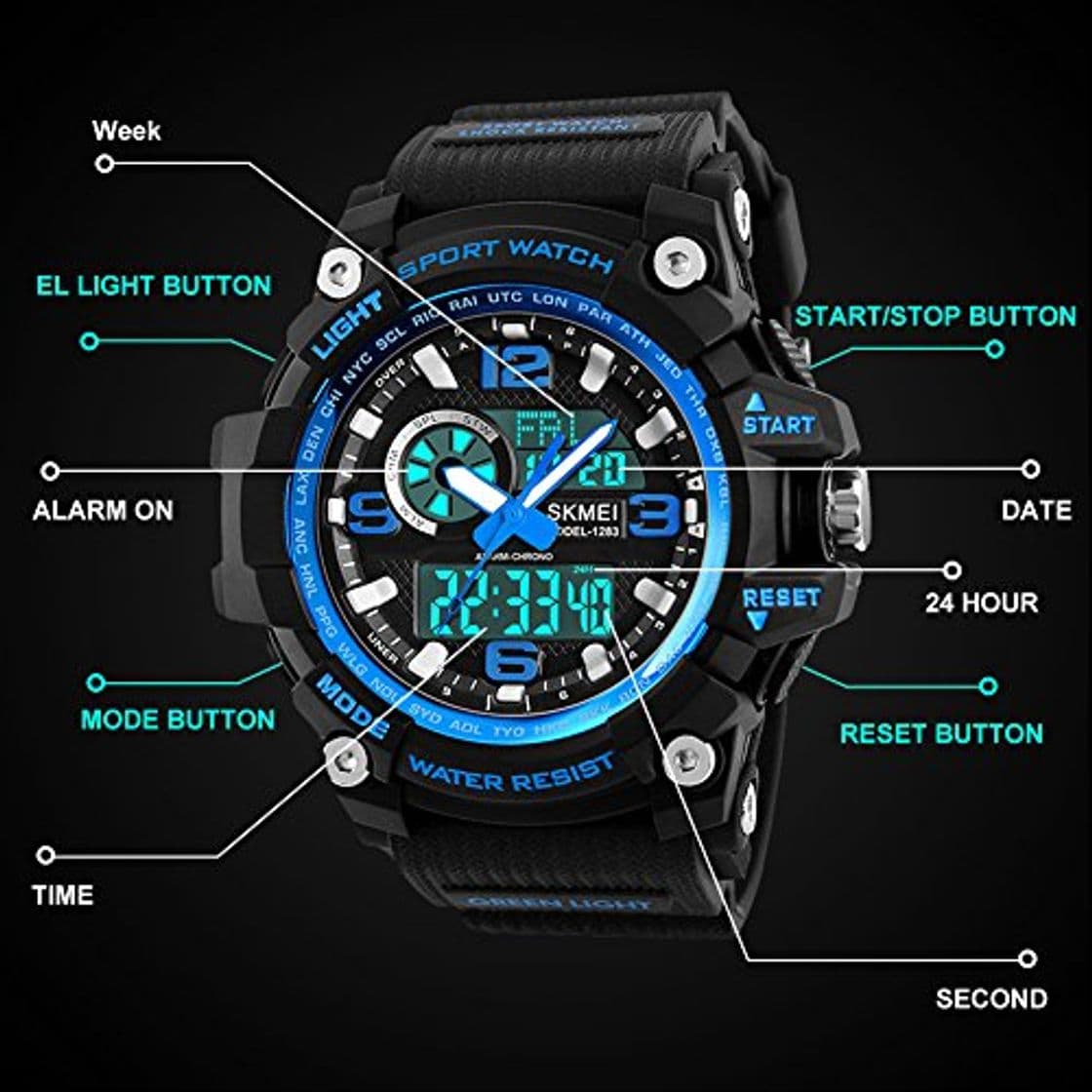 Fashion Relojes deportivos para hombre