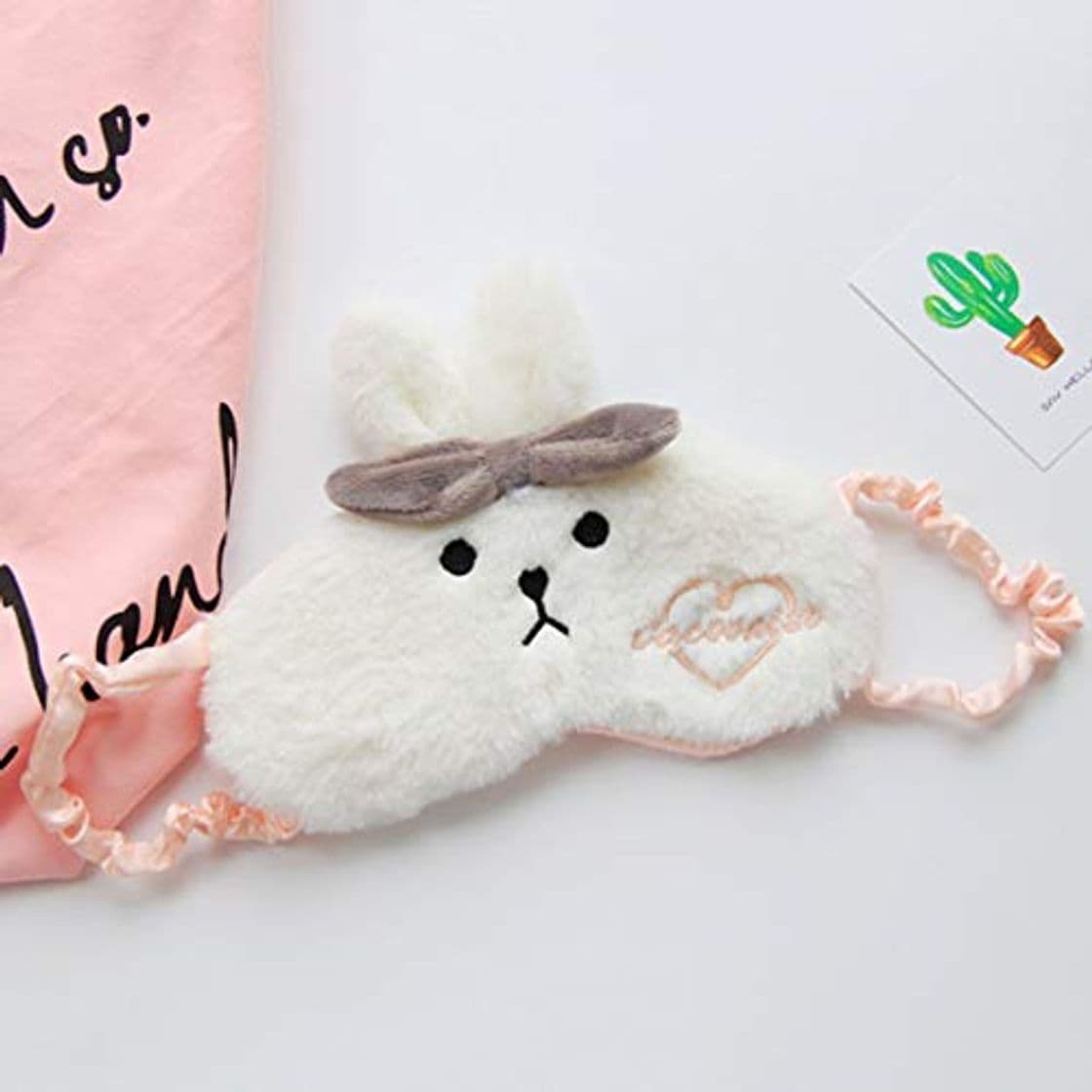 Moda Candybarbar Cute Cartoon Rabbit Sleep Eye Mask Transpirable Soft Home Eyeshade Cold Hot Eyes Cover Unisex Eyes Protector para Hombres Mujeres