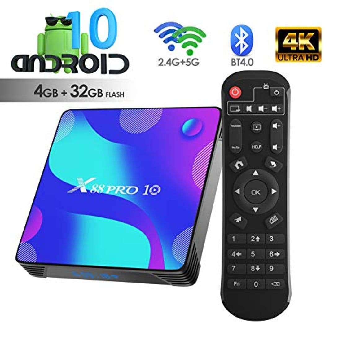 Product Android TV Box, X10 Android 10.0 Smart Box 4GB RAM 32GB ROM