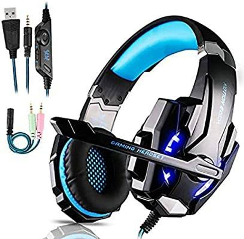 Moda Auriculares Gaming PS4,Cascos Gaming de Mac Estéreo con Micr