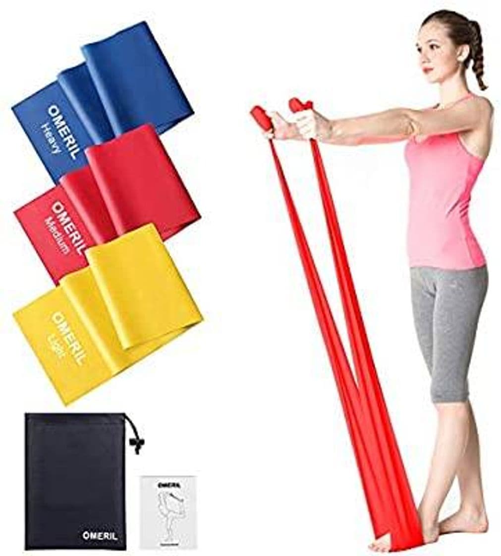 Fashion OMERIL Bandas Elasticas Fitness, 1.5M/2M Cintas Elasticas co