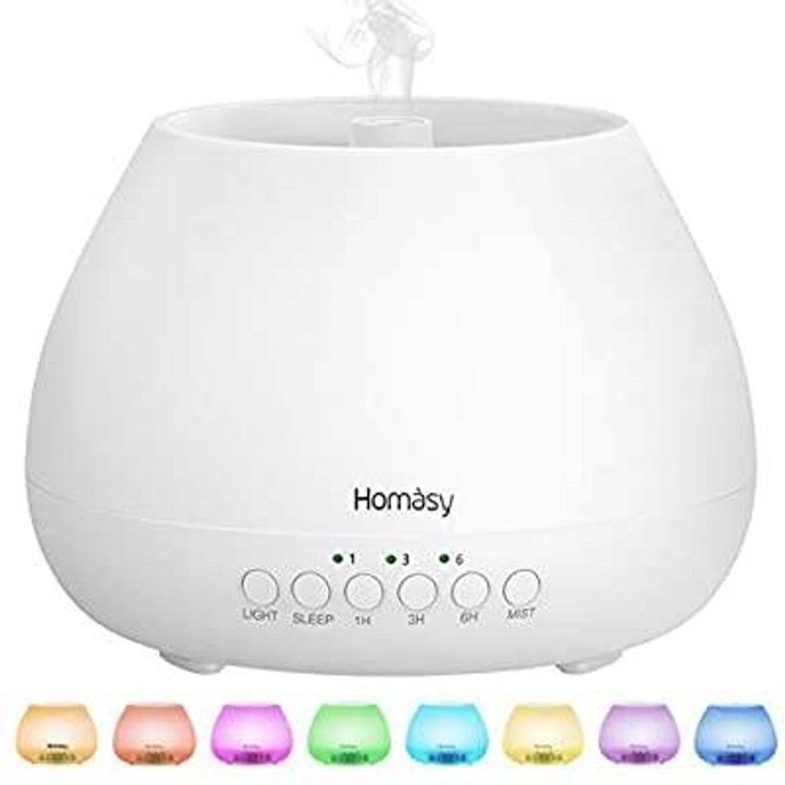 Moda Homasy 500ml Difusor de Aromas, Difusor Aromaterapia con Luz