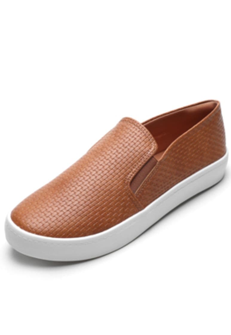 Fashion Slip On VIA UNO Textura Caramelo - Compre Agora | Dafiti Brasil