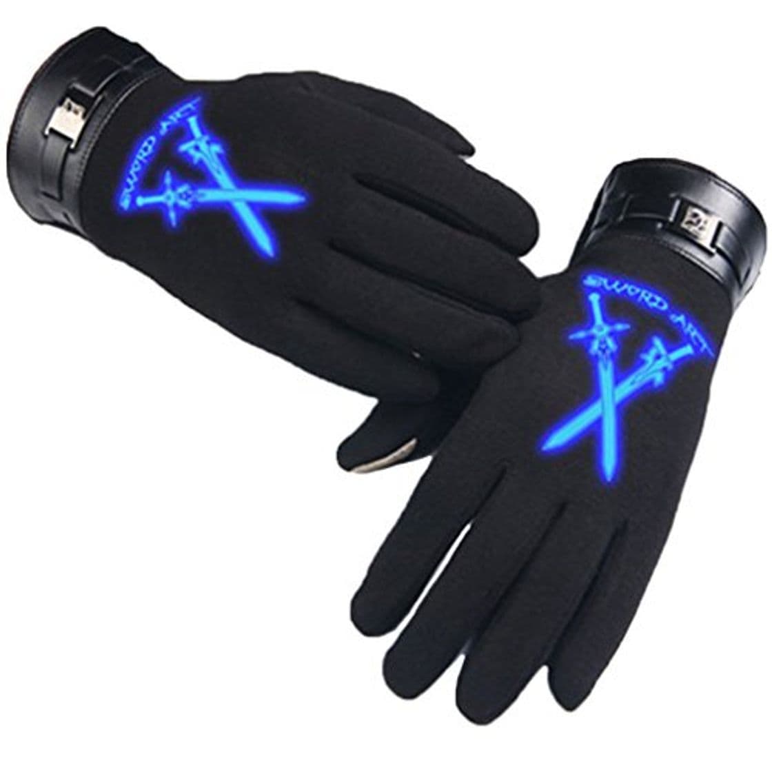 Product Bromeo Sword Art Online Anime Invierno Calentar Luminoso Pantalla táctil Guantes Gloves Mittens