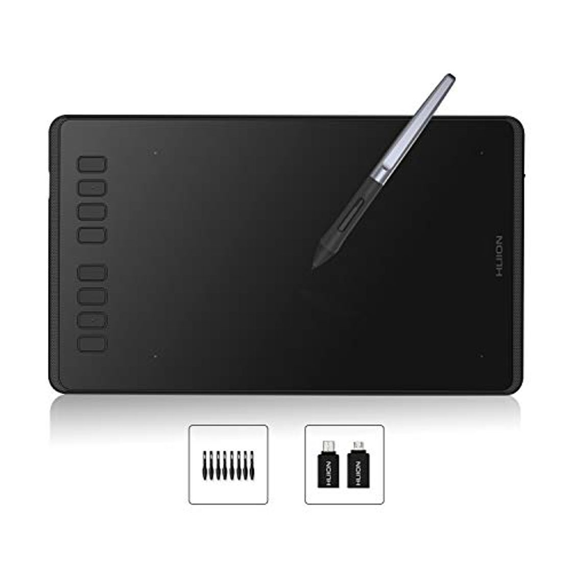 Producto HUION Inspiroy H950P Tableta Grafica de Dibujo 8 Personalizable Teclas de Método Abreviado con Lápiz Digital sin Batería se Puede Actualizar el Función de Inclinación