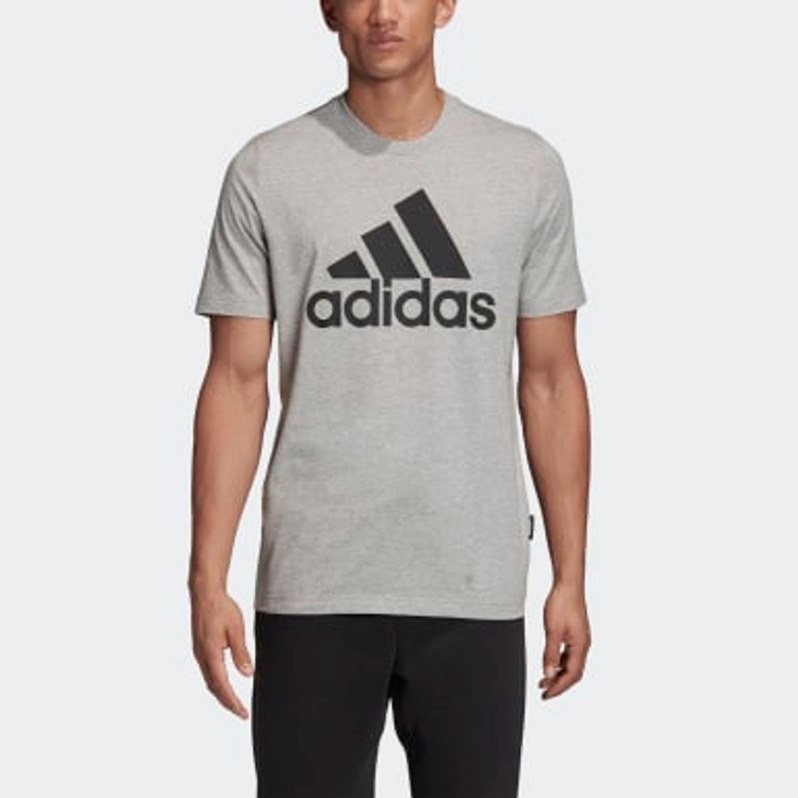 Fitness adidas Most Haves Badge of Sports TS M Camiseta, Hombre, Gris