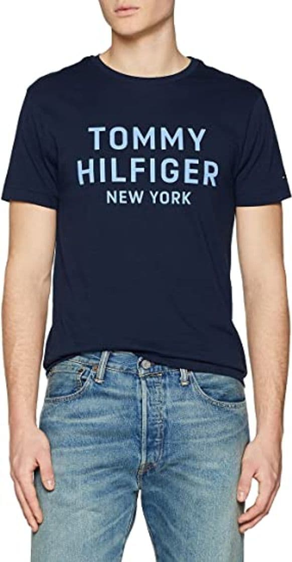 Moda Tommy Hilfiger UM0UM00054, Camiseta Para Hombre, Azul