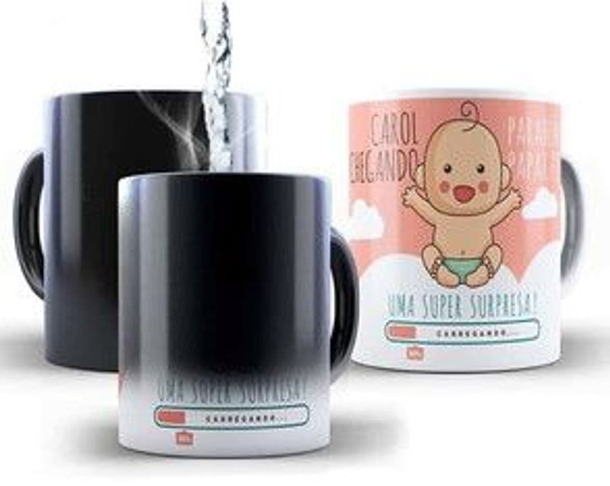 Moda Caneca Mágica Anunciar Gravidez Caneca Chá De Revelação

