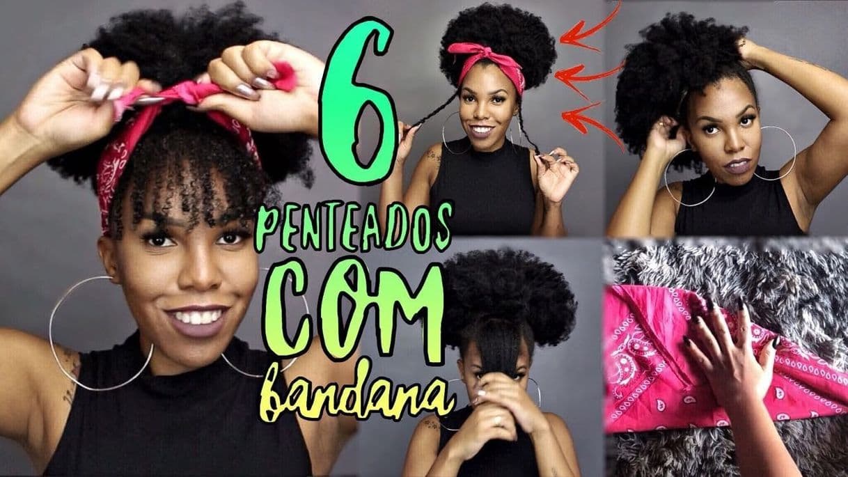 Fashion 6 penteados fáceis para cabelo crespo e cacheado com bandana ...