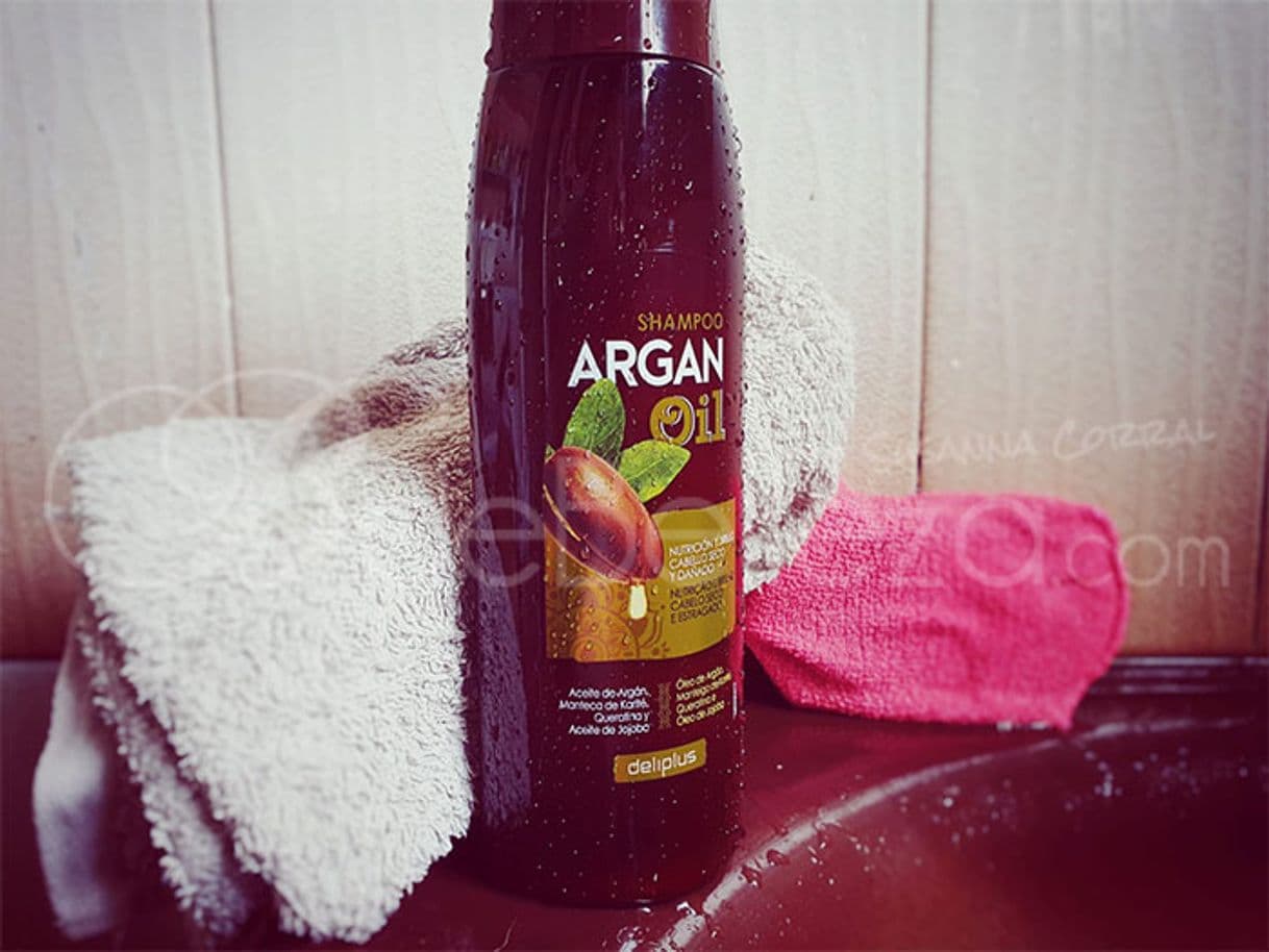 Product Es un shampoo muy bueno de aceite argan del mercadona