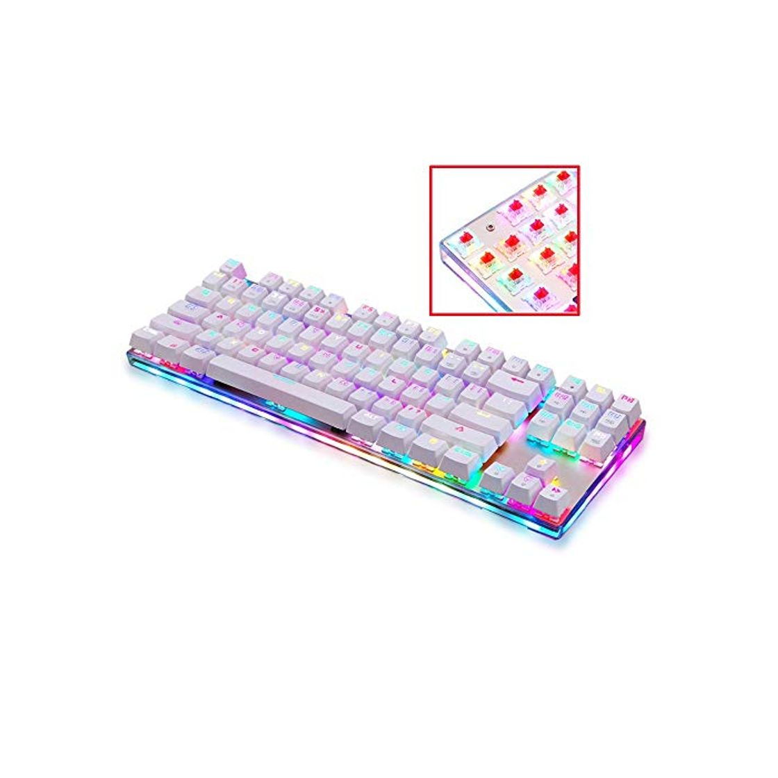 Producto Caixia MOTOSPEED K87S Teclado mecánico con Cable USB for Juegos con retroiluminación