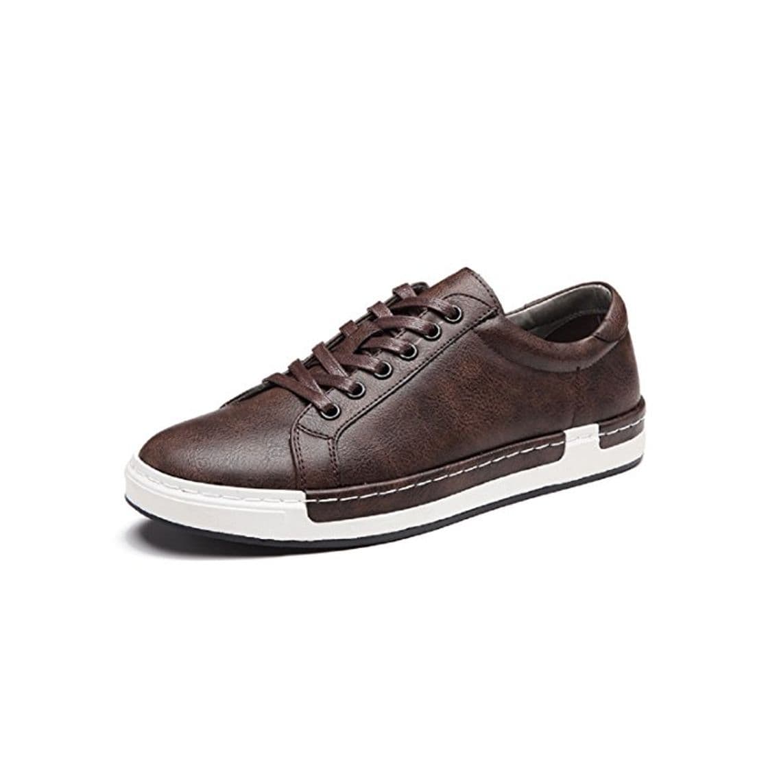 Product Zapatos de Cordones para Hombre Conducción Zapatillas Cuero Casual Shoes Attività Commerciale Sneakers Marrón 47