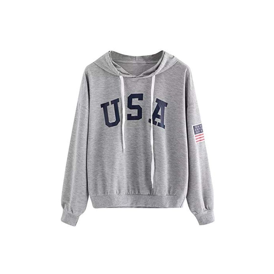 Producto Overdose Sudadera con Capucha para Mujeres con Estampado De Letras Bandera Sudadera con Capucha con CordóN Estampado Sudadera con Mangas Largas Blusas Blancas Blusa Negra