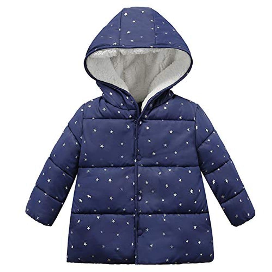 Moda SXSHUN Niñas Terciopelo Chaqueta de Princesa con Capucha Abrigo de Estrellas con