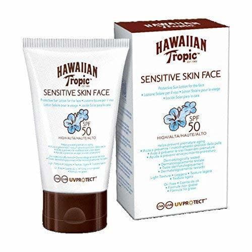 Beauty Hawaiian Tropic Sensitive Skin Face - Loción Solar Protectora para el Rostro