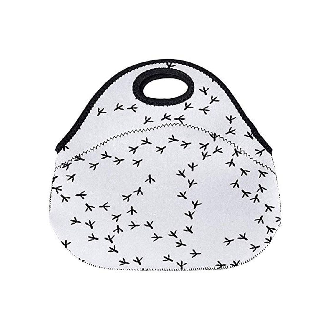 Product Bolsos Termico Comida,Neopreno Lunch Bag,Estuche Portátil,Acuarela Chicken Chique White Tracks Bolsas De