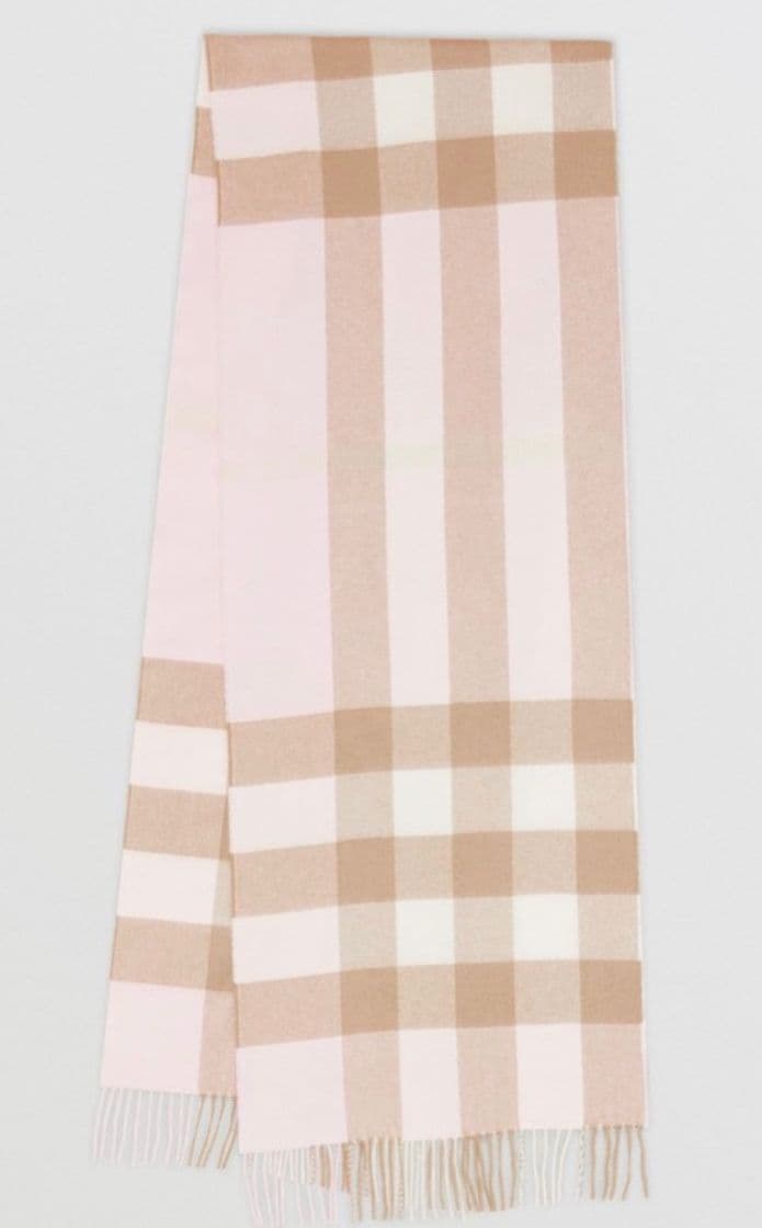 Moda Burberry Pink Cashmere Scarf 