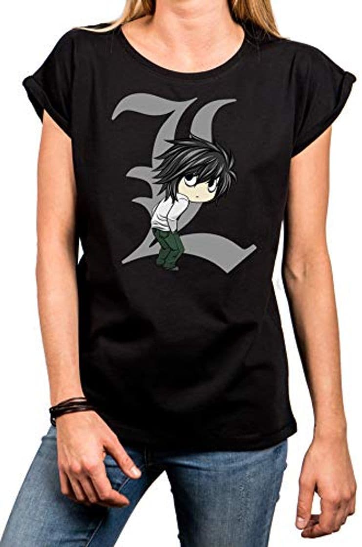 Product style3 L Death Note Camiseta para Mujer T-Shirt Anime Manga Yagami, Color