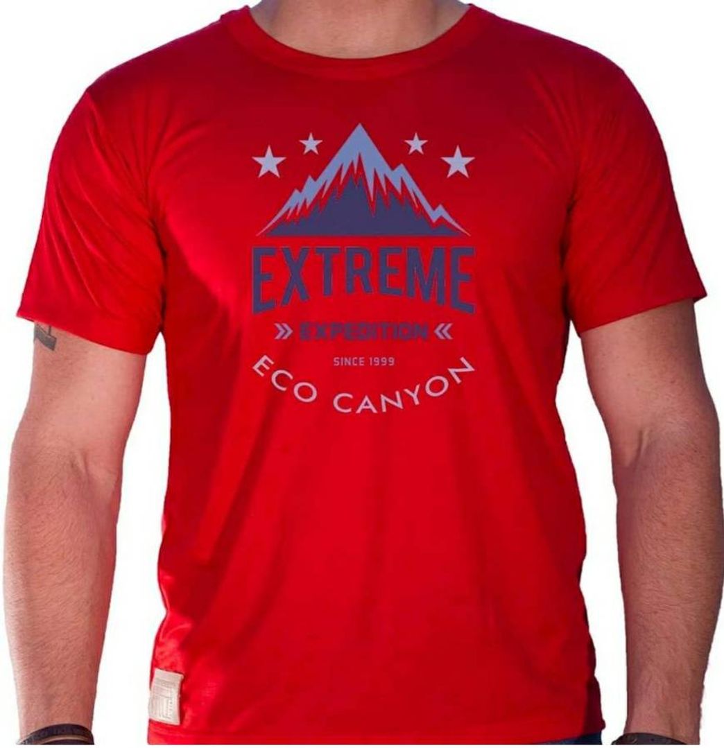 Moda Camiseta Masculina Eco Canyon Extreme Expedition Vermelho