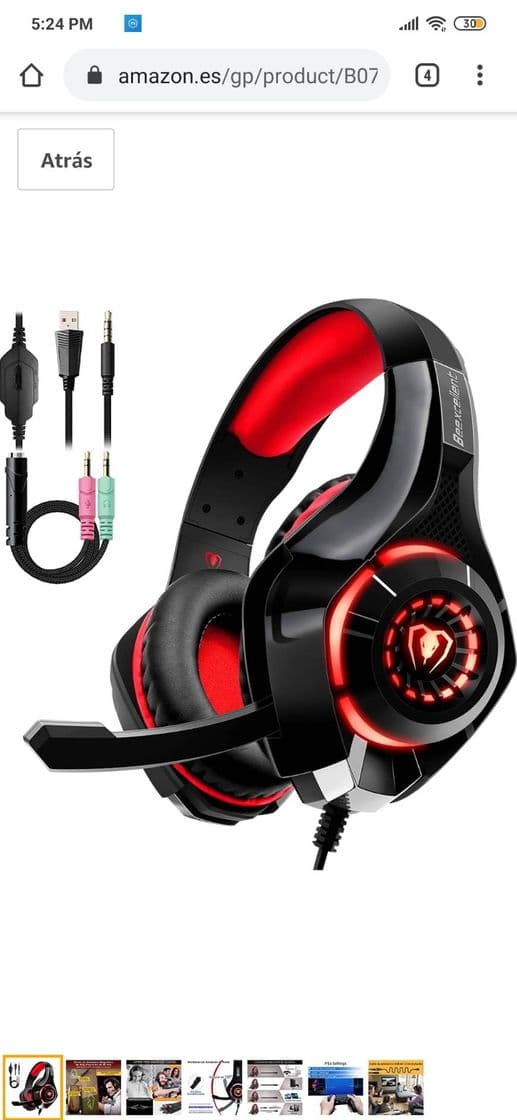 Fashion Auriculares Gaming Premium Stereo con Microfono para PS4 PC 