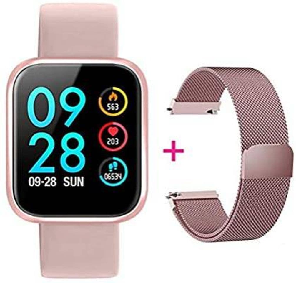 Fashion Relógio Smartwatch P68 P70 Original Rose Brinde Pulseira de 