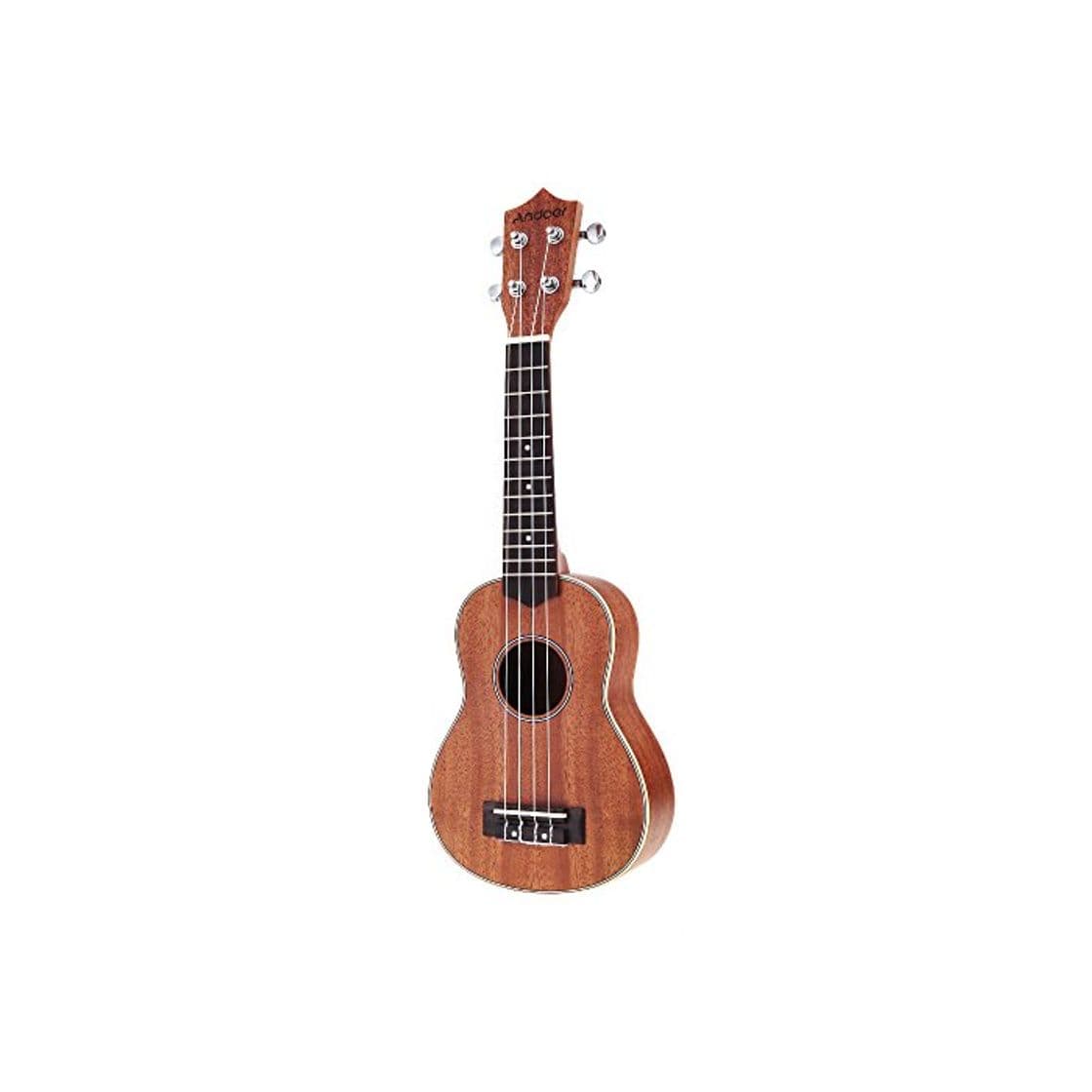 Producto Andoer® 21in Ukelele Compacto Ukelele Hawaiano Caoba Aquila Rosewood Fretboard Puente Soprano