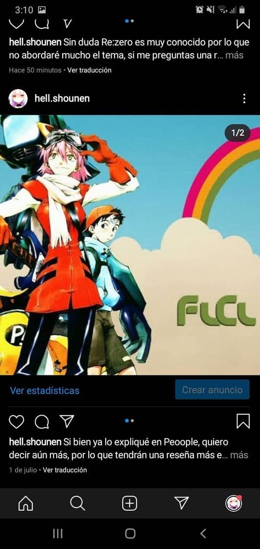 Fashion Reseña de FLCL en mi Instagram.