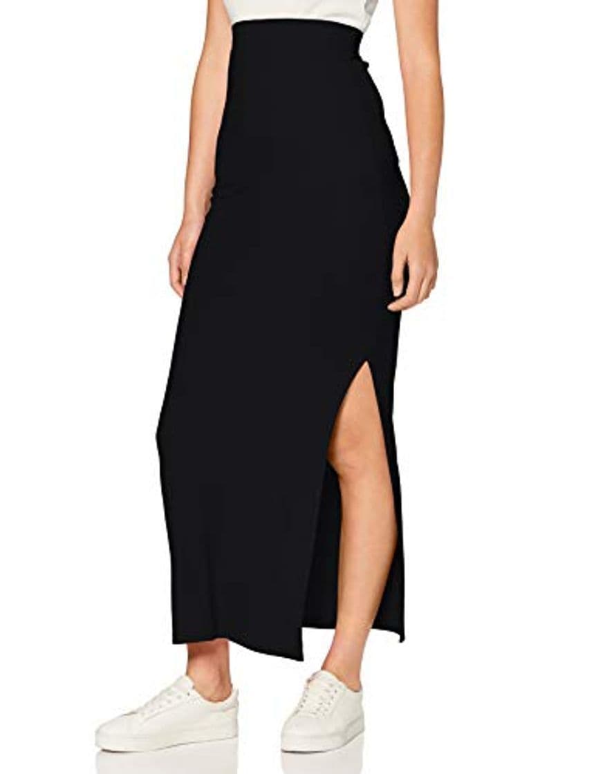 Product Marca Amazon - MERAKI Falda Maxi Slim Fit Mujer, Negro