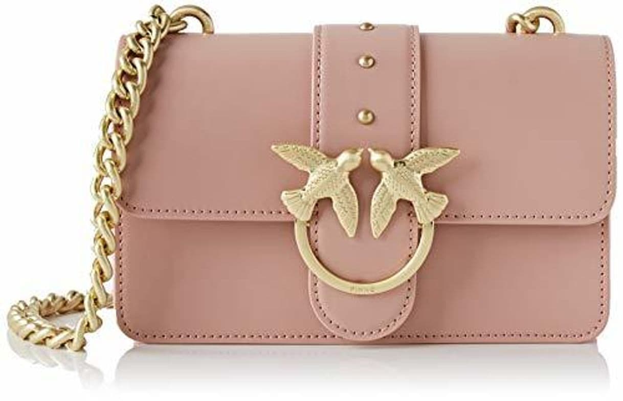 Moda Pinko Mini Love Simply 4, Bolso Bandolera para Mujer, Rosa