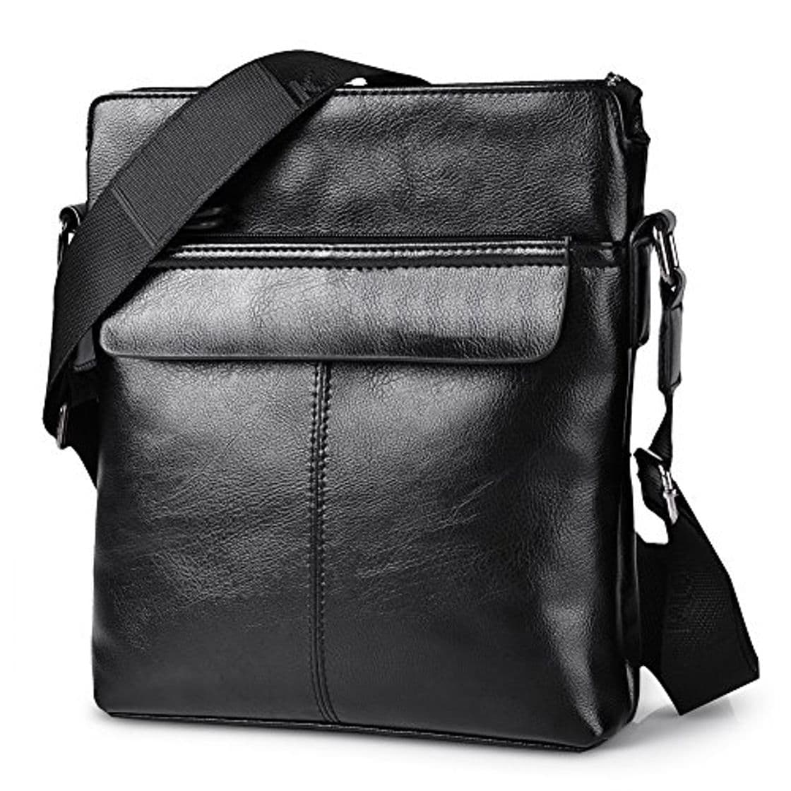 Moda VBIGER Bolsa de Cuero Maletín de Negocios Bolsa de Moda Bandolera Bolso de Hombro Bolso Casual para Hombres