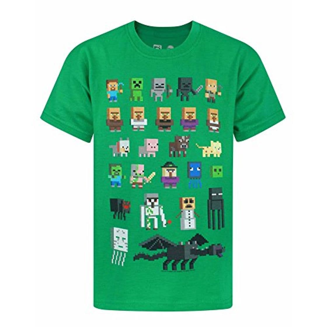 Fashion Minecraft - Camiseta Oficial diseño Personajes Sprites para niños