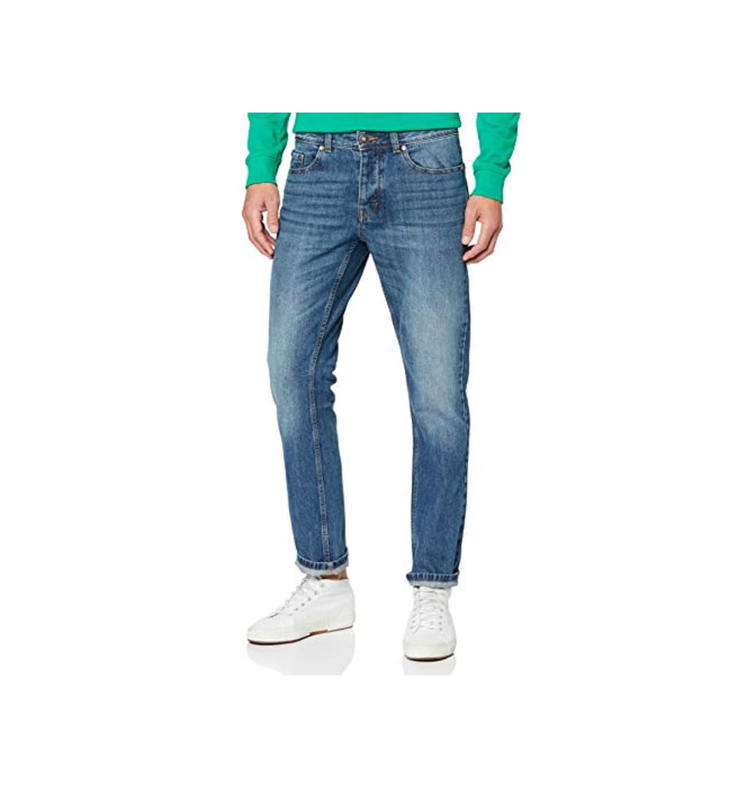 Moda United Colors of Benetton Pantalone Vaqueros Straight, Azul