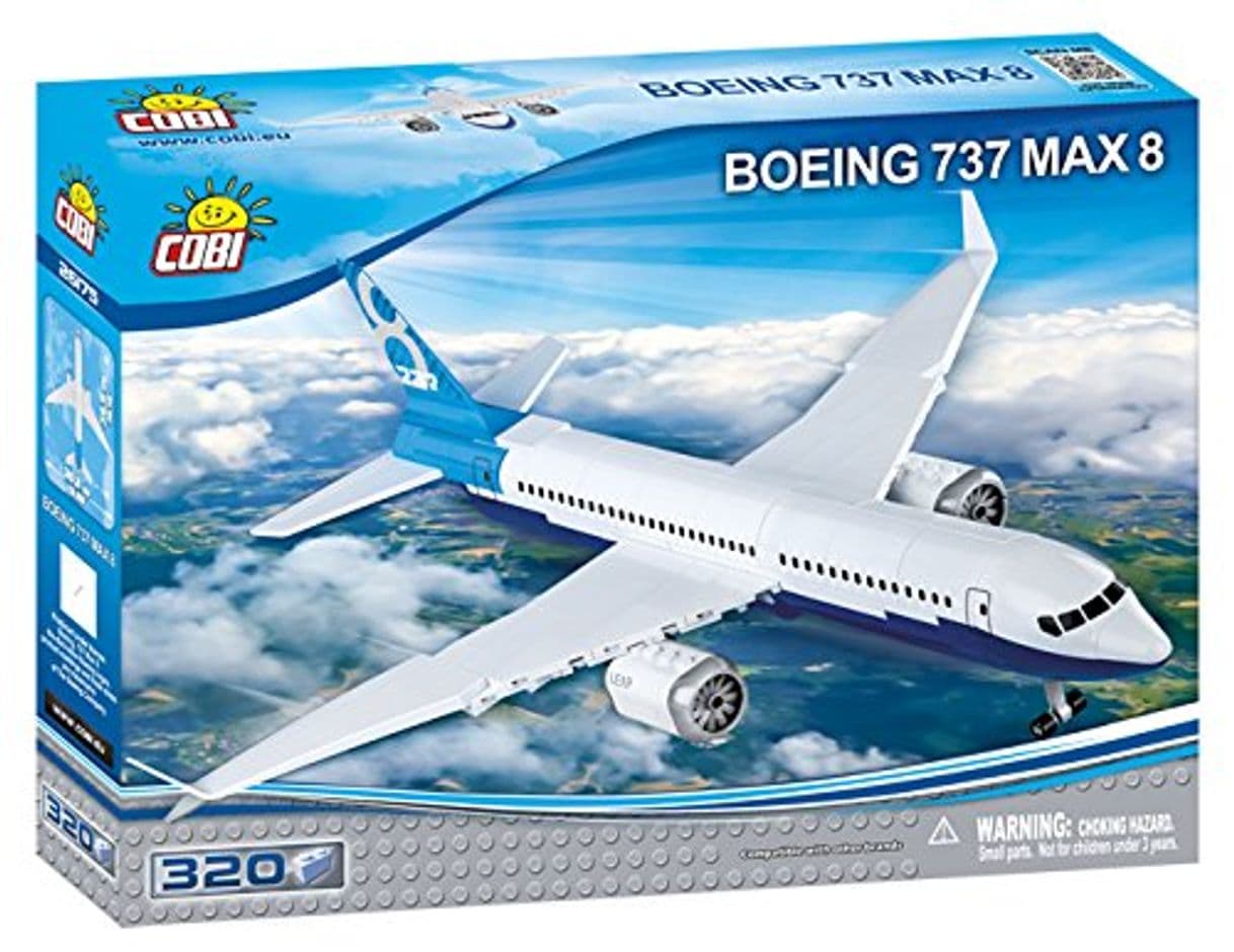 Product COBI- Boeing 737 8 MAX Avión, Color Blanco Azul